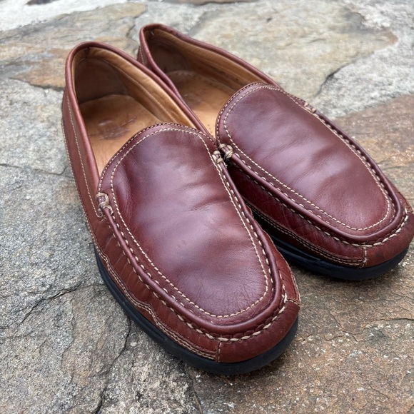 Dockers Brown Leather Slip-On Loafers - Picture 5 of 8